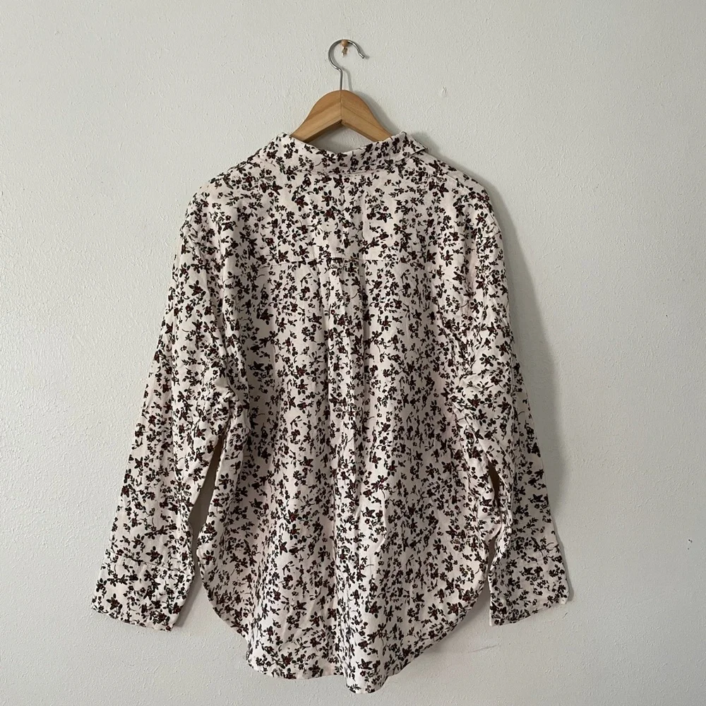 Free People Early Morning Ditsy Floral Flannel Button Up Shirt
